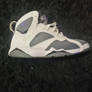 Jordan Men’s White, Gray & Purple Athletic Sneakers